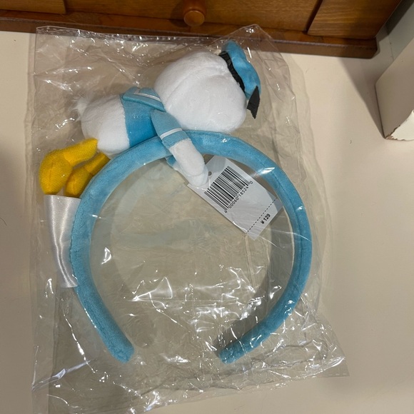 NWT Disney Sleeping Donald Duck Plush Mouse Ears Headband - Blue and Yellow - Picture 2 of 2